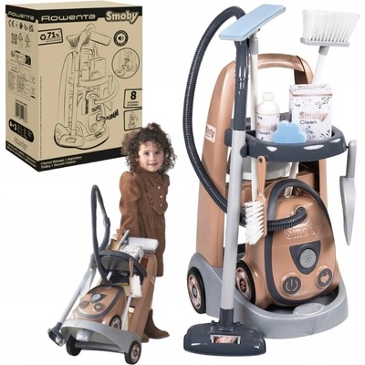 Smoby Úklidový vozík vícebarevný, plastový, s vysavačem, pro děti od 3 let