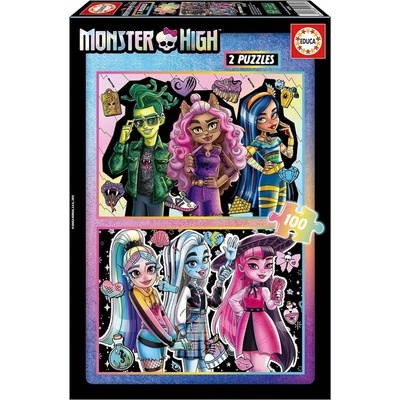 Educa Пъзел, Educa, Monster High 2 в 1, 2 х 100 части