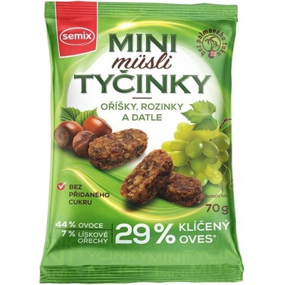 Semix Mini müsli tyčinky s orechy bez lepku 70 g