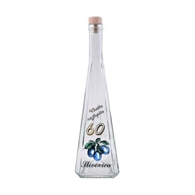Bošácka Slivovica 52% 0,5 l (čistá fľaša darčekové balenie Ihlan 60tka)