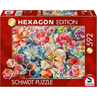 Schmidt Edícia Hexagon Veľké kvety 600 dielov