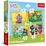 Trefl Пъзел Trefl 4 в 1 - Запознайте се с Майло и неговите приятели (34654) - baby