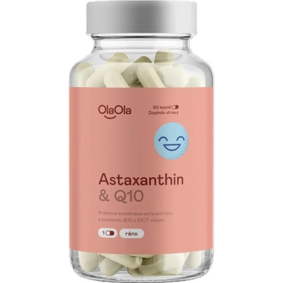 OlaOla Astaxanthin + Q10 podporující dlouhověkost 60 kapslí