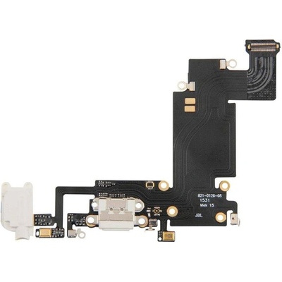 AppleKing napájací a dátový konektor s jack konektorom a flex káblom pre Apple iPhone 6S Plus – biela