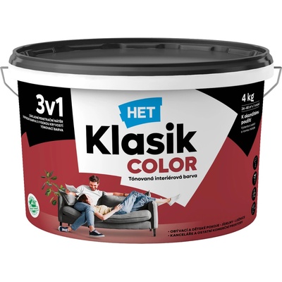 HET KLASIK COLOR INTERIÉROVÁ FARBA 0897 VÍNOVÝ 4kg