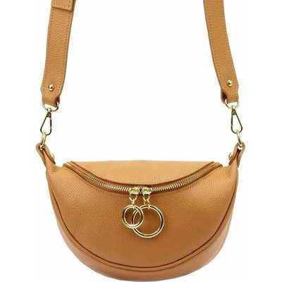 Luka dámska kožená kabelka z prírodnej kože 20-033 DOLLARO Camel Crossbody
