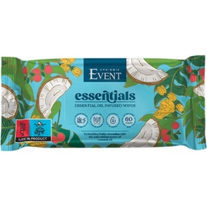 Event Влажни кърпи за ръце Event - Essentials, кокос, 60 броя (2EV04ESSCOC000060A) - ozone