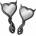 Alchemy gothic декорация (огледало) ALCHEMY GOTHIC - Devil Heart - Черен - V80B