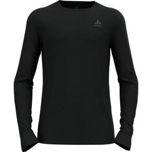 Odlo Мъжко мериносово термобельо Odlo Baselayer Top Crew Neck L/S Merino 200 Merino base layer - Black (015-1838-0113)