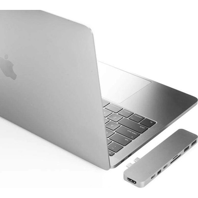 HYPER by Sanho HyperDrive Pro 8-in-2 USB-C Hub - мултифункционален хъб за свързване на допълнителна периферия за MacBook (сребрист)