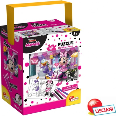 Lisciani Minnie a Daisy 24 2v1 4 fixy 50x35 cm