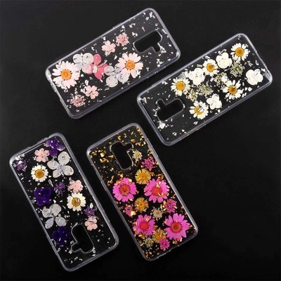 4smarts Soft Cover Glamour Bouquet - силиконов (TPU) калъф с цветя за Samsung Galaxy A6 (2018) (бял)