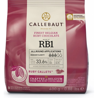 Callebaut Čokoláda ruby 33,6% 400 g