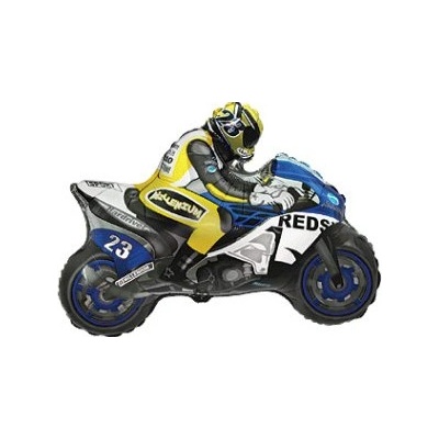 Flexmetal 84 cm fóliový balónek Motorka modrá