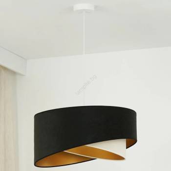 Brilagi - LED Пендел LYRA 1xE27/15W/230V черен/кремав/златист (BG1734)