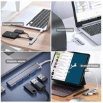 PremiumCord Hub USB3.2A to USB3.2 A + 3x USB2.0 A, SuperSpeed 5Gbps, aluminum housing