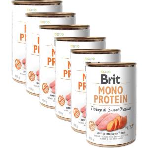 Brit Консерва Brit Mono Protein Пуйка и Сладък картоф, 6 x 400 г