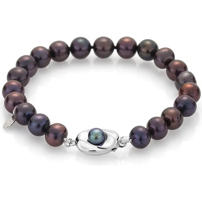 Swan Гривна със сладководни черни перли R208BB Swan