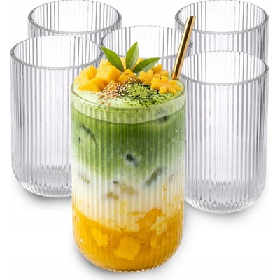 Design Sklenice na nápoje a koktejly ryhované Altom Selena 6 x 430 ml