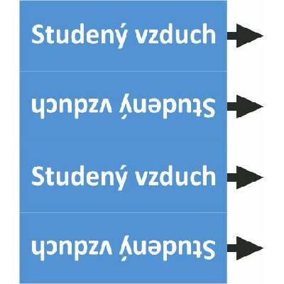 Grafiko | Studený vzduch - průměru trubky o 50 mm - Pás dle ISO 20560 - Materiál Folie s vyšší lepivostí s ochrannou laminací – High tack, Rozměr 105 x 1350 mm