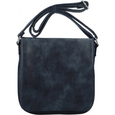 Dámské koženkové crossbody s klopou Debora modrá