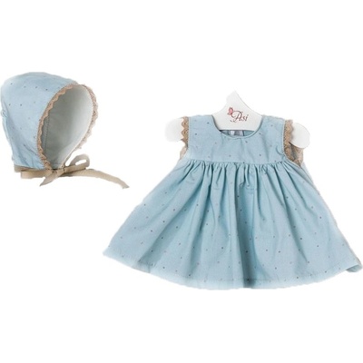 Asi Dolls Дрехи за кукла Asi Dolls - Мария, светлосиня рокля и шапка, 43 cm (3366980)