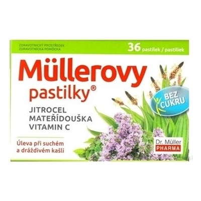 Müllerovy pastilky s jitr.mateř.bez cukru 36 pastiliek