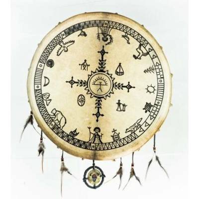 Authentic Šamanský bubon Saami 40cm kozia koža