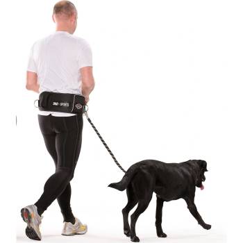 Duvo Plus Sports Active Walker - Еластичен , светлоотразителен колан с повод за спорт 110 см. черен