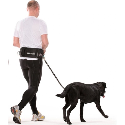 Duvo Plus Sports Active Walker - Еластичен , светлоотразителен колан с повод за спорт 110 см. черен