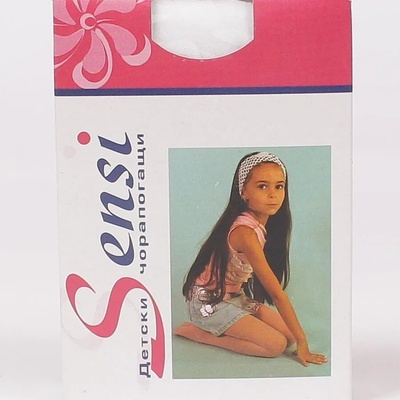 Детски чорапогащник в нежен бял цвят 40 den