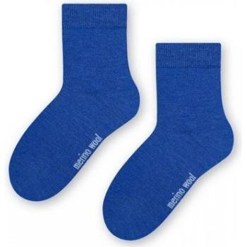 Brunko Dětské merino ponožky modrá
