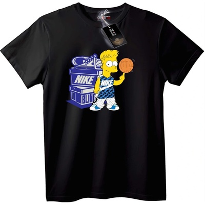 NOONEBRAND Тениска Барт Симпсон Nike Баскетбол - 5XL, Black