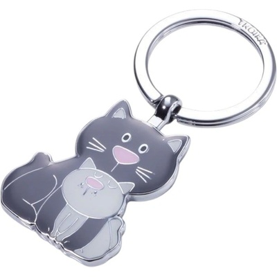 TROIKA Ключодържател Коте и котенце Troika KR18-04/GY (KR18-04/GY)