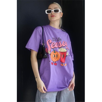 Madmext Дамска тениска с щампа mg1776 - Лилава #395129 (395129_Виолетово)