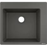 Hansgrohe S51 SilicaTec композитна мивка, сив камък, 56x51 см (43312290) Мивка за вграждане