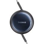 Baseus Разтягащ се USB-C към USB-C кабел - Baseus Nomos Retractable USB-C to USB-C Cable 100W (черен) (150 см) (P10370900123-00)