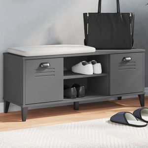 vidaXL Пейка за обувки VIKEN, антрацит, 106x35x45 см, инженерно дърво (374934)