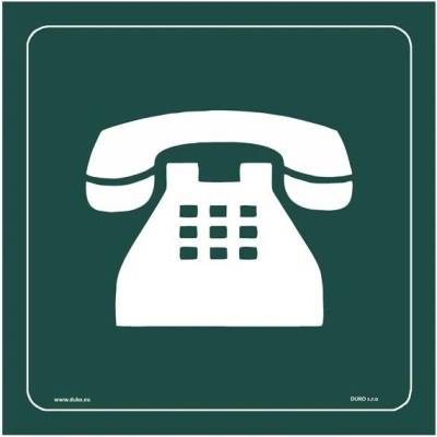 DUKO TELEFON symbol zelený Formát: 150 x 150 mm