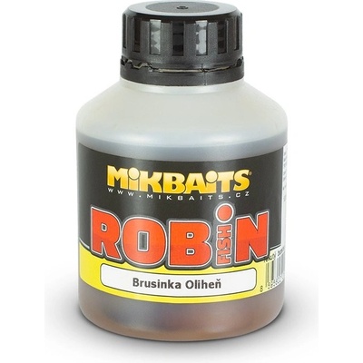 Mikbaits Booster Robin Fish Brusnica Kalmáre 250 ml