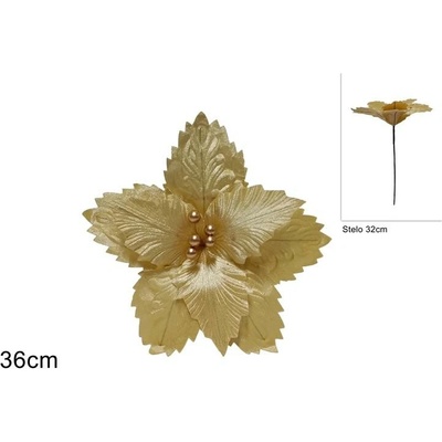 MAKRO Hviezda vianočna 34cm zlatá