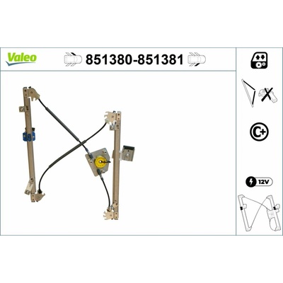 Mechanizmus zdvíhania okna VALEO 851380