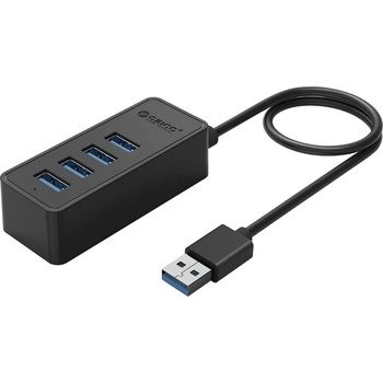 ORICO хъб USB3.0 HUB 4 port - USB/Micro USB input, Black - W5P-U3-030 (6936761867559)