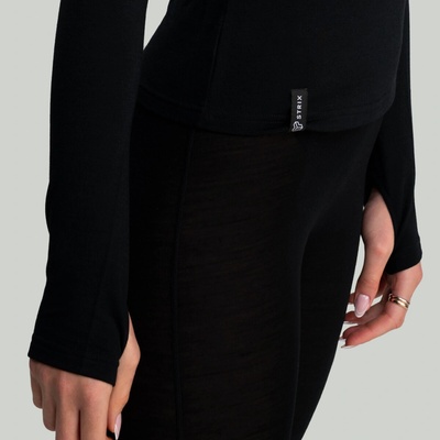 STRIX s dlhým rukávom merino I Black