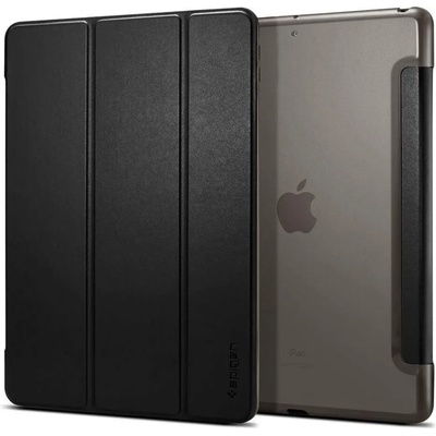 Spigen Case Smart Fold - кожен кейс и поставка за iPad 7 (2019), iPad 8 (2020) (черен)