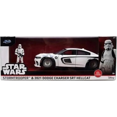Jada Star Wars dodge charger r/t s figurkou stormtroopera 1:24