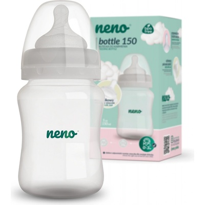 Neno Bottle kojenecká antikoliková lahvička bílá 150 ml