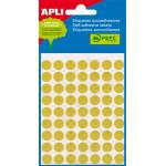 APLI Етикети, кръгли, 13 мм, с ръкописен текст, цветни, apli, жълти, 175 етикета в опаковка 2055 (2055)