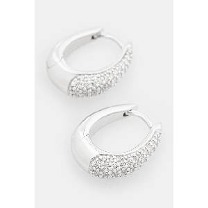 Tom Wood Сребърни обици Liz Hoops Pave (100607)