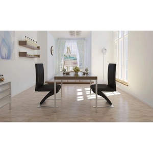 vidaXL Трапезни столове, 2 бр, черни, изкуствена кожа (240042)
